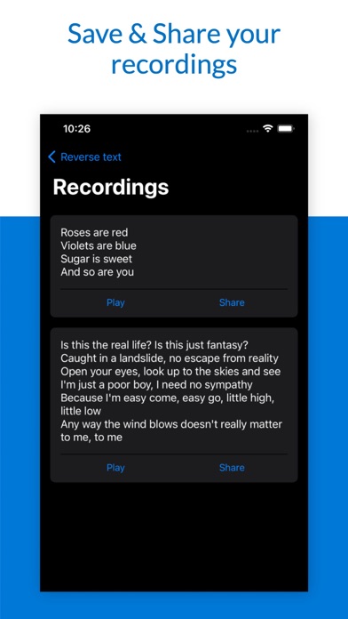 Reverse Audio Recorder screenshot
