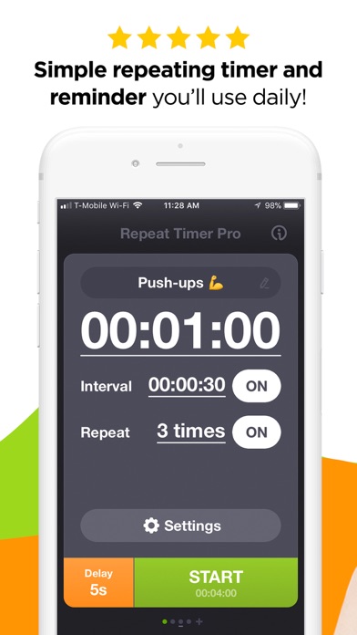 Repeat Timer Pro: Countdown screenshot