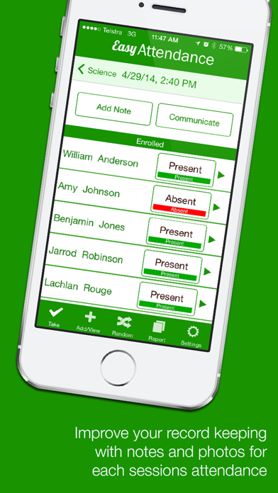 Attendance Tracker screenshot