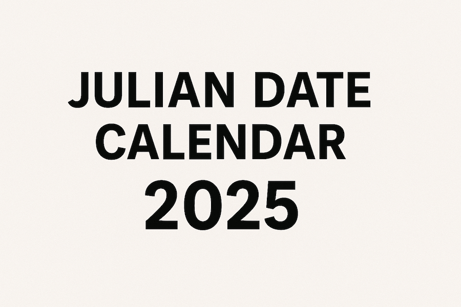 Julian Date Calendar 2025